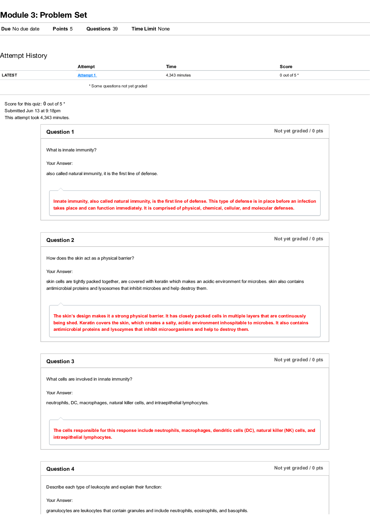 Preview of Nursing BS 231 Module 3 Problem Set Pathophysiology 2021- Portage Learning